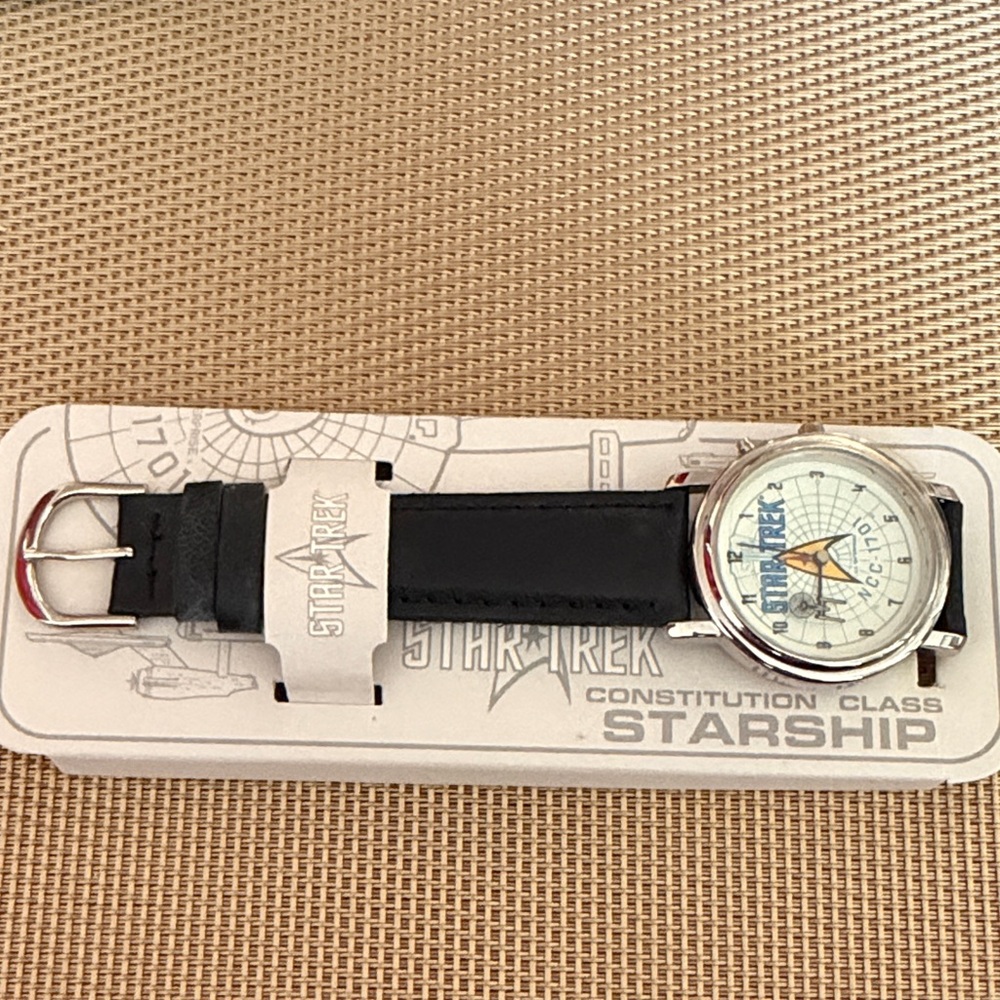 Star Trek Men's Black Leather Watch